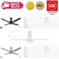 KDK 56" Remote Control Ceiling Fan (140cm) (4 blades) (K14XZ-PBR/K14XZ-GY)