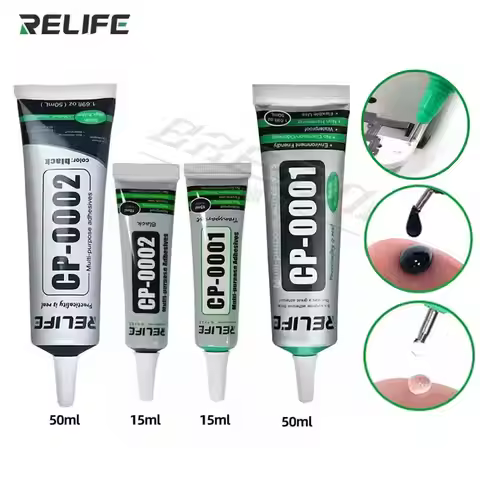 RELIFE 15/50ml CP-0001 Transparent Adhesive Clear Glue CP0002 Black Glue for Mobile Phone Middle Fra