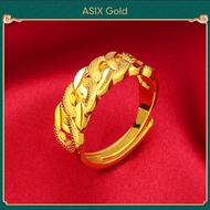 [2 in 1 set] ASIX GOLD Original 916 Gold Ladies Bracelet Ring Jewelry Set