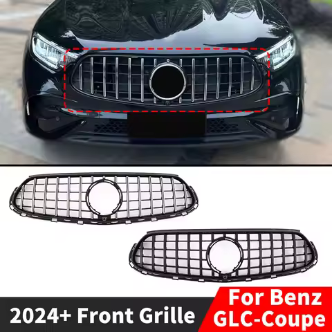 GT Style Front Bumper Grille Grill Tuning Accessories Grid For Mercedes Benz GLC Coupe C254 2024+ li