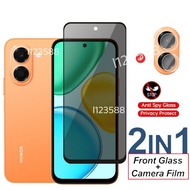 For HONOR x7e 4G 2026 2 in1 Anti-spy Privacy Tempered Glass For HonorX7e 4G Privacy Screen Lens Came