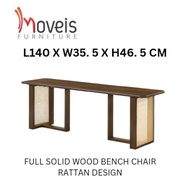 Noka 4.5ft Bench Chair #Rattan Bench Chair #Dining Bench Chair