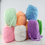 Chenille Towel Yarn Coral Fleece3Scarf Thick Fuzzy Velvet Colorful Gradient Yarn Manufacturer Wholes