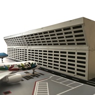 Airport terminal building construction model 1:400, 1:200, assembly model