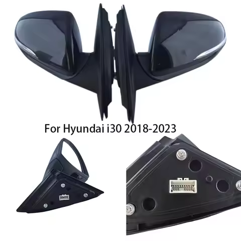 6/8 Pins Rearview Mirror Assembly For Hyundai I30 PD 2018 -2024 Manual/Power Folding Black /white Si