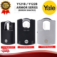 (ANTI CUT SERIES) YALE Y122B/50 OR Y121B BORON SHACKLE BRASS CHROMED HEAVY DUTY OUTDOOR LOCK WITH AR