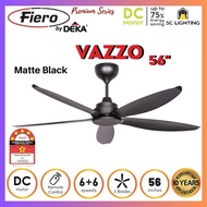 DEKA VAZZO 56'' MATT BLACK ( REMOTE CONTROL ) FAN / CEILING FAN