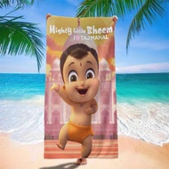 Mighty Little Bheem Cartoon Bath Towel Quick Dry Super Soft Microfiber Lightweight Fabric For Childr