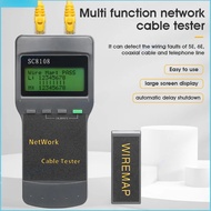 SC8108 Portable LCD Digital PC Data Network phone LAN Length Cable Tester Multifunction Wireless CAT