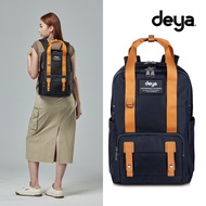 deya-Wander Blue Backpack-Contrast Color Laptop Bag Functional Water Repellent Unisex Commuter Busin