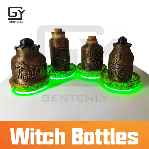Escape Room Prop Witch Bottles Magic Potion Jars Set Wizard Fairy Puzzle Vintage Witchcraft Board Ga