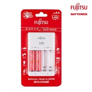 (SG STOCKS) Fujitsu Eco Charger with 2pcs AA Lite 1,000mAh Rechargeable Batteries