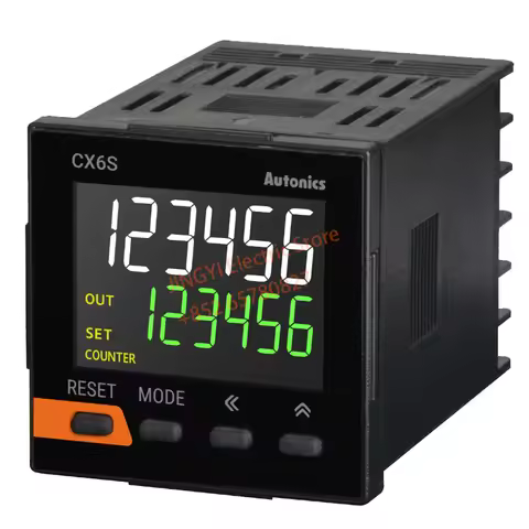 Counter/Timer,W48xH48mm,6-Digit,LCD,1 Preset,PNP or NPN Input,Prescale value setting,Relay SPDT(1c) 