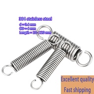 304 stainless steel Tension spring/spring d=0.4mm,OD4mm,L=15~120mm tension springs with hooks,apply 
