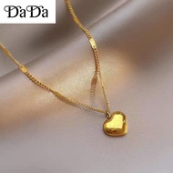 rantai leher perempuan 916 original emas Love pendant womens luxury jewelry