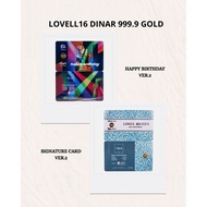 LOVELL16 GOLD DINAR CARD VER.2 - 0.25GM 999.9
