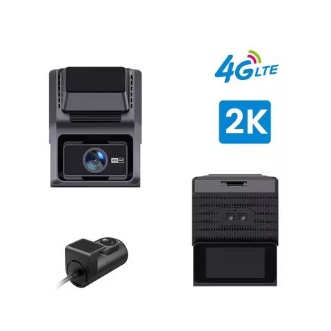 4G LTE Dash Cam with Living Streaming Dual Lens 2K+720P Back Cam WIFI APP Remote View Monitor Car Ca