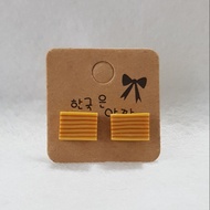 Handmade mini clay kueh lapis earrings
