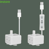 INSTORE Aquarium USB Submersible Pump, Low Pressure 3W Mini Submersible Pump, Safe Mini Detachable A