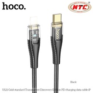 Hoco U121 TypeC to LaiNing 27W fast charging cable, Transparent design, 1.2M long, With charging ind