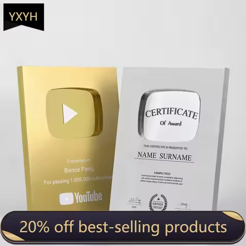 YouTube Space Aluminum Appreciation Plaque | Premium Custom Medals & Awards | Brand Authorization & 