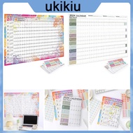 UKI Calendar Planner Sheet 2024 Hanging Wall Desk Calendar Yearly Daily Schedule