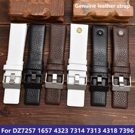 For Diesel genuine lea-ther strap DZ7257 1657 4323 7314 7313 7371 series cowhide watchband men's bra