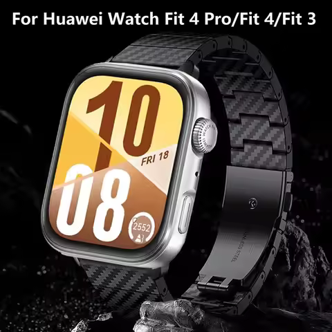 Carbon Fiber Strap For Huawei Watch Fit 4 Pro/Fit 4/Fit 3 Lightweight Wrist Band For Huawei Watch Fi
