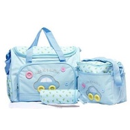 Cutie Car Large Capacity Diaper Bag Mommy Bag 4 pcs Set Set Beg Barang Bayi Beg mak-mak Beg Barangan Baby Ready Stock