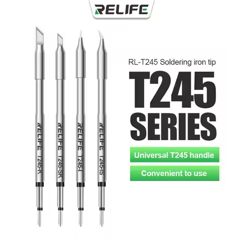 RELIFE RL-T245 Soldering Iron Tip, Universal T245 Handle, 1-Second Heating, 2-Second Tinning, Good O