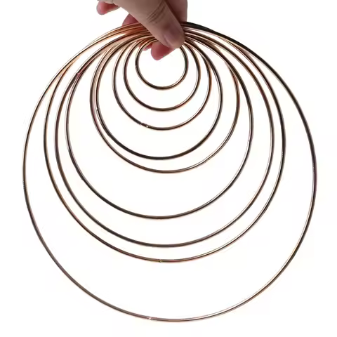 3.5-19cm Metal Dream Catcher Dreamcatcher Ring Macrame Craft Hoop Gold DIY Accessory New
