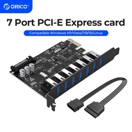 ORICO SuperSpeed USB 3.0 7 Port PCI-E Express card with a 15pin SATA Power Connector PCIE Adapt VL80