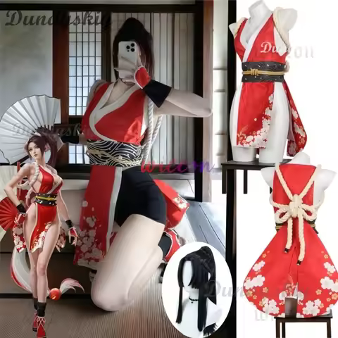 Mai Shiranui Street Fighter Cosplay Outfit Women Fantasy Disguise Roleplay Suit Halloween Carnival P