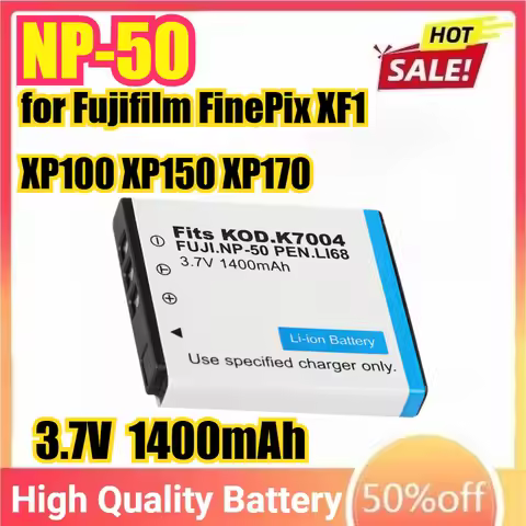 New NP-50 NP50 Camera Battery for Fujifilm FinePix XF1 XP100 XP150 XP170 XP200 F100fd F200EXR F305EX