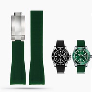 ♛✚❏ ยางคุณภาพสูงสายนาฬิกาผู้ชายสายรัดข้อมือสำหรับ Rolex Black Water Ghost Green Water Ghost Watch Band สร้อยข้อมือ 20 มม. อุปกรณ์เสริม