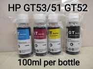 Compatible HP GT53 GT52 GT51 refill ink GT Series For GT5810 GT5820 HP315 HP415 HP 115 100ml (XL)