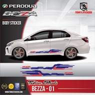 PERODUA BEZZA CAR BODY STICKERS SET BEZZA - 01