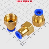PCF10-04 Pneumatic Pipe Connector 10mm Internal Thread 20mm, 1/2inch Linhkien IC