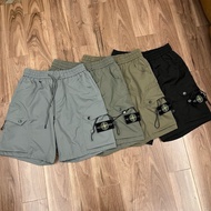 Plus Size ST0NE lSL@ND Multi-pocket Loose-fitting Men's Lightweight Cargo Shorts Pants