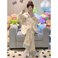 pyjamas women pyjamas Pure Cotton Women's Pyjamas - Long Sleeves, Cartoon Bear Design, Perfect for S