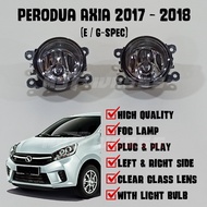 Perodua Axia 2017 2018 Standard E G Spec 2 pcs Oem Fog Lamp Clear Glass Lens Spotlight Sport Light Foglamp