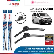 Bosch Clear Advantage U Hook Wiper Set for Nissan NV200 (BCA22"/BCA16")