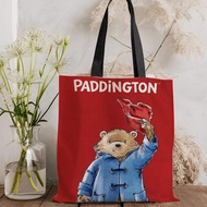 Cute P-Paddington Bear Storage Bags Storage Bags Canvas Tote Bag Large Capacity Shoulder Fashion Eco