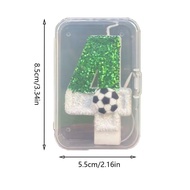 Creative football digital birthday candle cake decoration DIY 1st birthday celebration