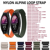 Alpine Loop Nylon Strap - Garmin Venu SQ 2 Plus Vivoactive 6 5 3 Forerunner 645 570 170 245 165 70 5