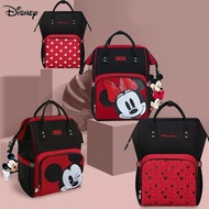 HITAM MERAH "aisyahbagss" - Anello Backpack With Mickey Motif Red Black Canvas Backpack For Kids Diapers Bag For Kids Mickey Mouse