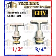 VAGO Brass Stopcock Cartridge Valve Fine Thread Gigi Halus 1/2" & 3/4" (CITY Brass Spare Part Replac