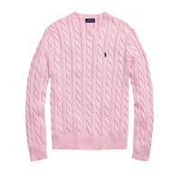 Polo Men's Cable Twist Sweater Pink