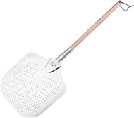 Metal Pizza Peel Durable for Cheese, Bread, Fruits and Vegetables with Wooden Handle Pizza Spade Piz
