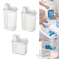 POPULAR1 Detergent Dispenser, with Lids Plastic Washing Powder Dispenser, Portable Airtight Transpar